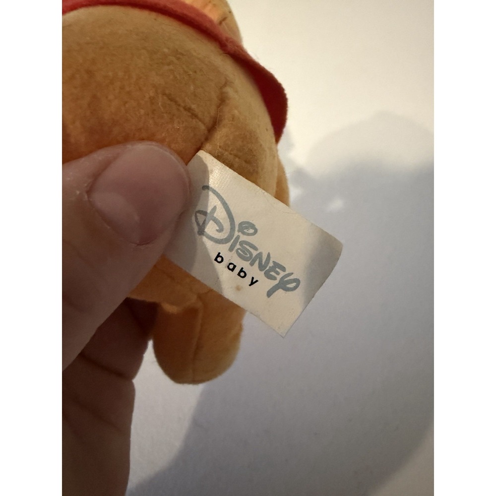 Disney Baby Winnie The Pooh Plush 9" 2003 Kids II Classic Red Shirt - Picture 4 of 5